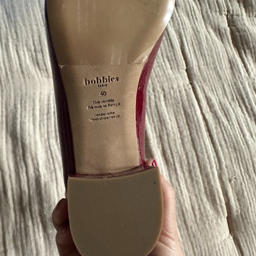 Bobbies Paris Size 40 (9us) Zélie low heel pumps in Cherry Gloss - NEW IN BOX - Picture 5 of 7